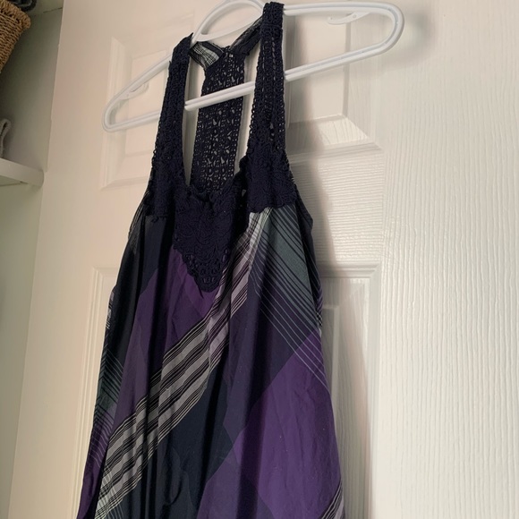 3 for $15 Garage Purple Plaid Top - Picture 3 of 7